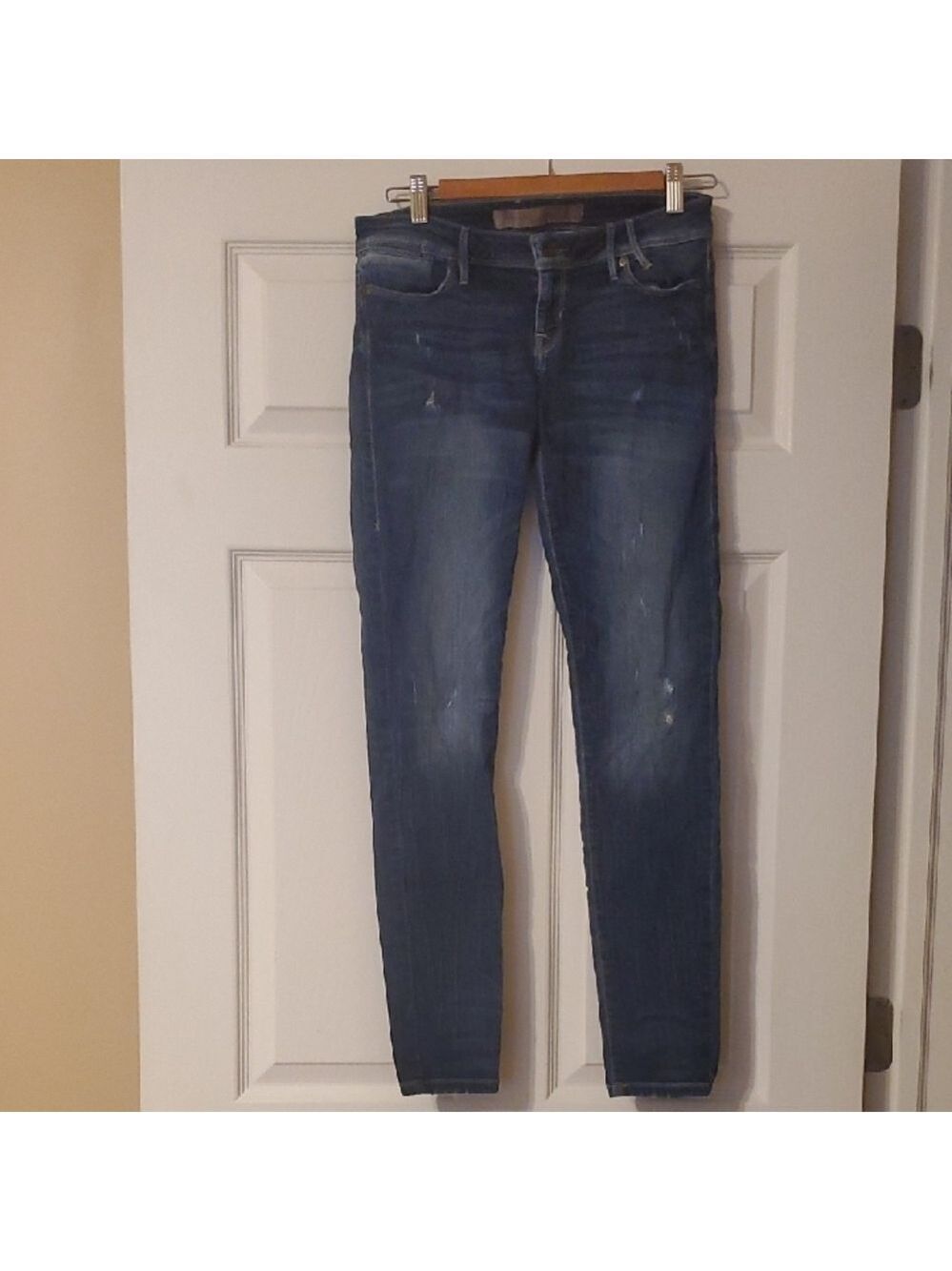 Guess Jeans Womens Size 27 Size 4 Blue Distressed Ripped‎